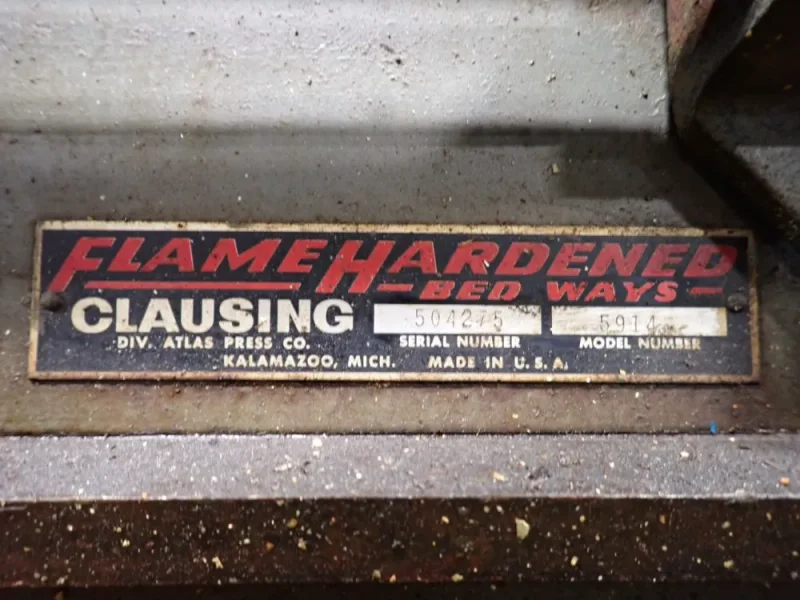 CLAUSING 12" X 36" LATHE   -  5914
