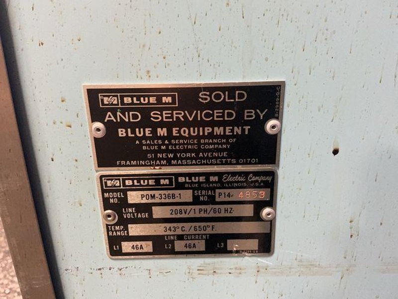 BLUE M 650* F / 343* C ELECTRIC OVEN  -  POM-336B-1
