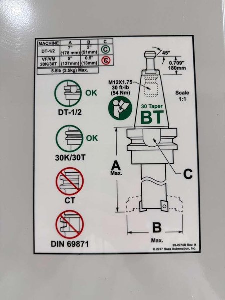 Haas DT-2 CNC Drill Tap Center – 2017 4th Axis Ready, 15,000 RPM, WIPS, HSM Mill