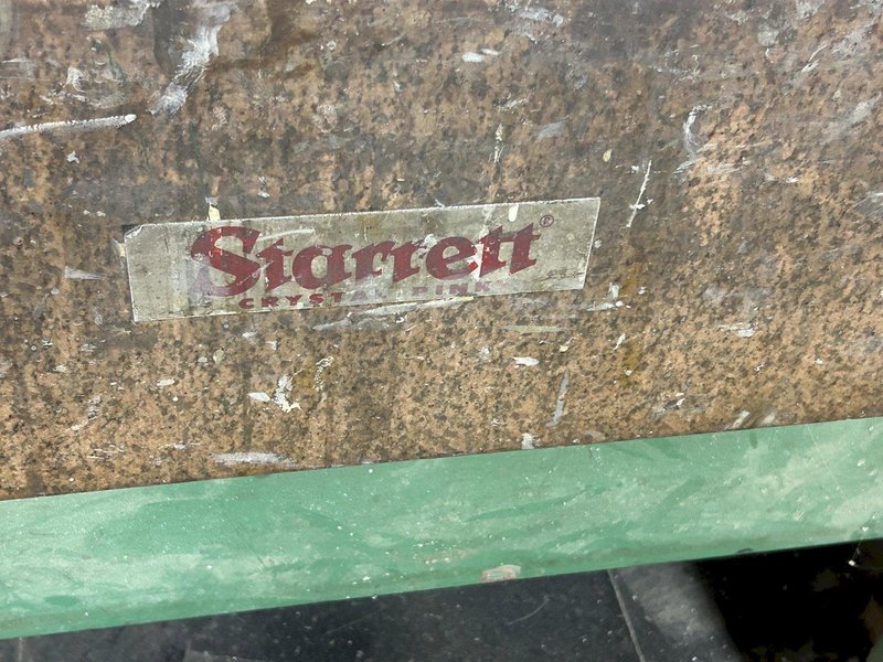 96&quot; X 48&quot; X 10&quot; STARRETT PINK GRANITE SURFACE PLATE &amp; STAND: STOCK #22917