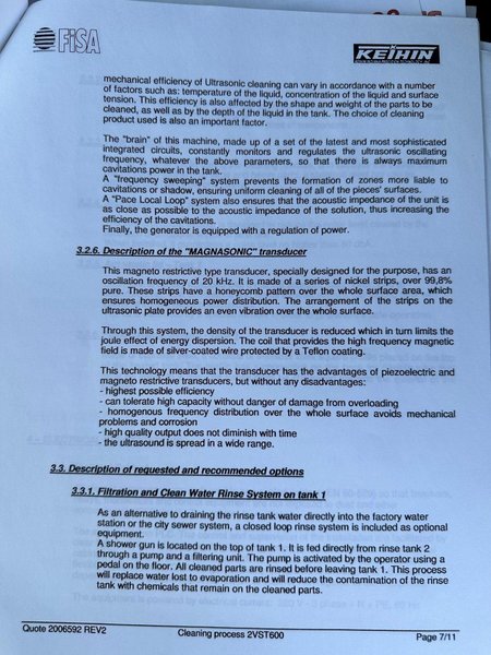 3 TANK FISA MODEL #3VST-350P ULTRASONIC PARTS BASKET TYPE CLEANING SYSTEM: STOCK #20623