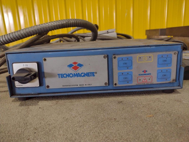 14&quot; x 29&quot; TECNOMAGNETE MODEL #QX408UMK6 MAGNETIC SURFACE CHUCK &amp; CONTROLS: STOCK #20551