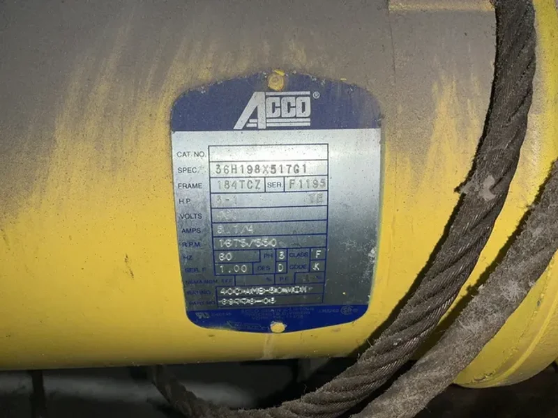 Acco Wright 1.5 Tons Hoist