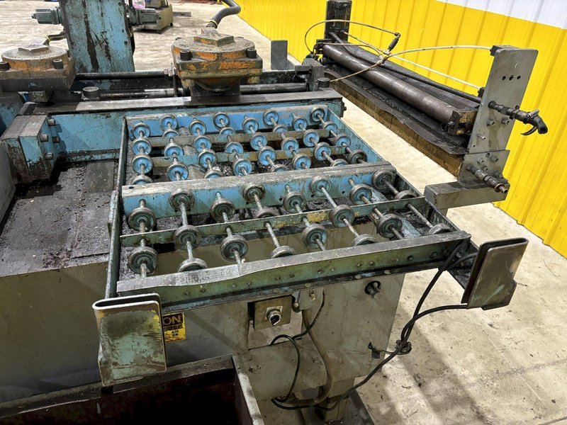 36&quot;W X 24&quot; PRESS EQUIPMENT AIR GRIP FEEDER W/ STRAIGHTENER &amp; ROLL 1998 : STOCK #21953