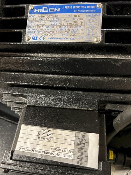 Hydtec MV0127-000086 CNC Hydraulic Power Unit w/ Higen Pump | 14 L/min @ 60Hz | From Doosan HMC