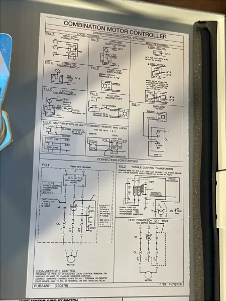 EATON ENCLOSED COMBINATION MOTOR STARTER  -  ECN1801E0B
