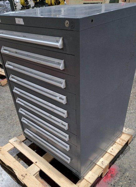STANLEY VIDMAR 9 DRAWER MODULAR CABINET USED