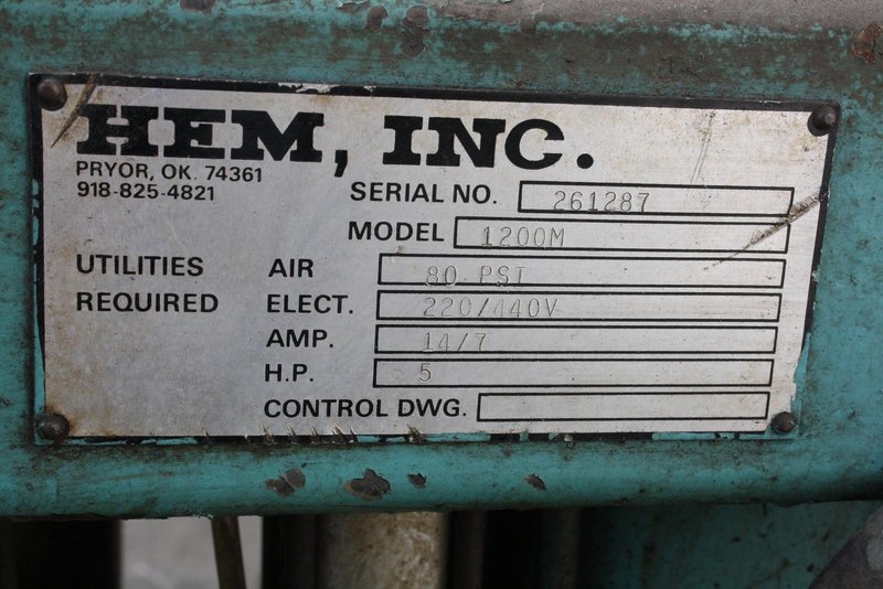 14' X 16' HEM HORIZONTAL BAND SAW: STOCK #65360