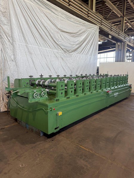 15 STAND  X 3" ARBOR  X 50" PEARSON LOC SEAM ROLL FORMING PANEL MILL. STOCK # 0663325