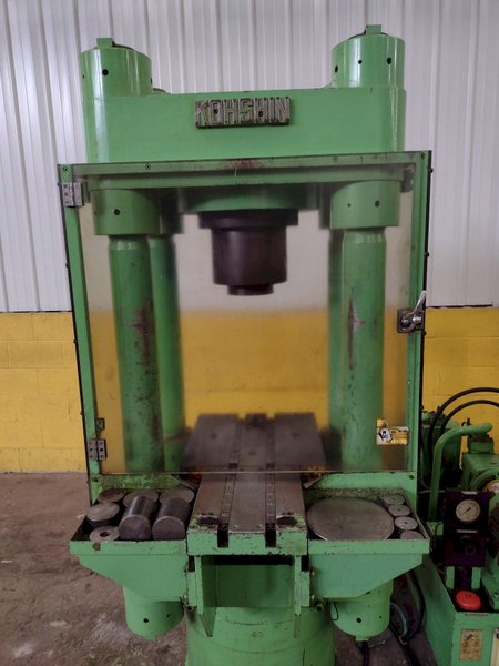 300 TON KOHSHIN MODEL #300TF HYDRAULIC 4-POST PRESS 6.5" STROKE: STOCK #16214