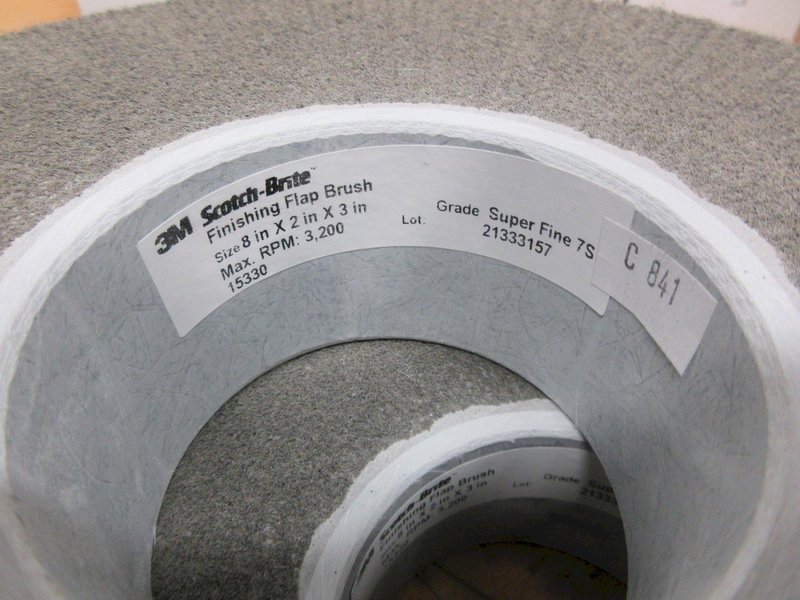 3M 4"x36"x80 Grit Sanding Belts (5 Boxes, 10 Belts Per Box),  (2) Scotch-Brite Finishing Wheels 8"x2"x3" Super Fine- Auction Item