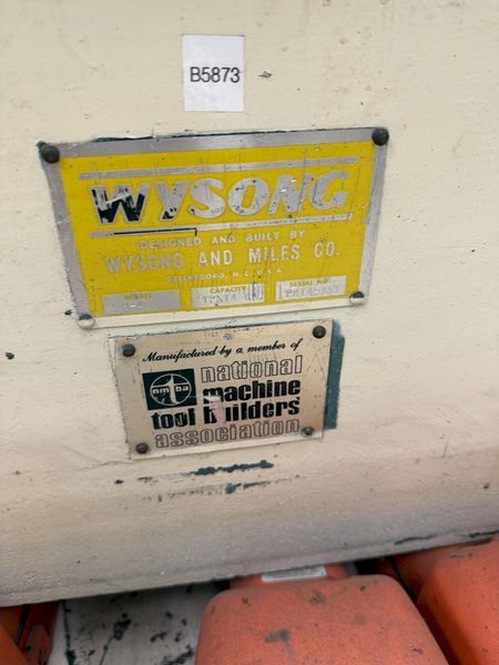 48" X 12 GAUGE WYSONG MODEL #B-48 PLATE BENDING ROLL : STOCK #26287