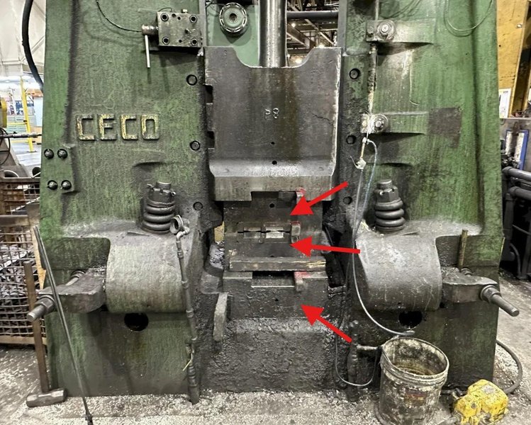 ANVIL DIE HOLDERS FOR FORGING PRESS OR HAMMER, OUT OF CHAMBERSBURG 23 &amp; 14 DIE FORGERS: STOCK #21025