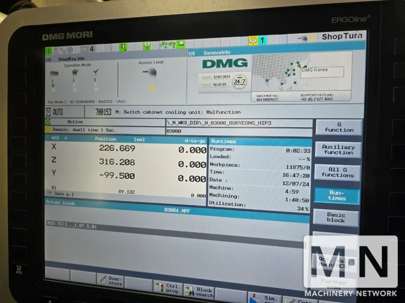 DMG Mori Gildemeister CTX Beta 1250 TC Universal Turn &amp; Milling Machine, 2012