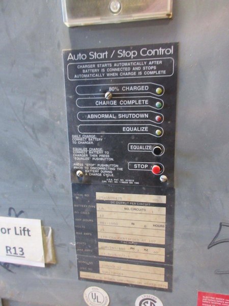Clark Electric Standing Reach Forklift with Hobart 24V Charger, 4000 LB Load Capacity- Auction Item