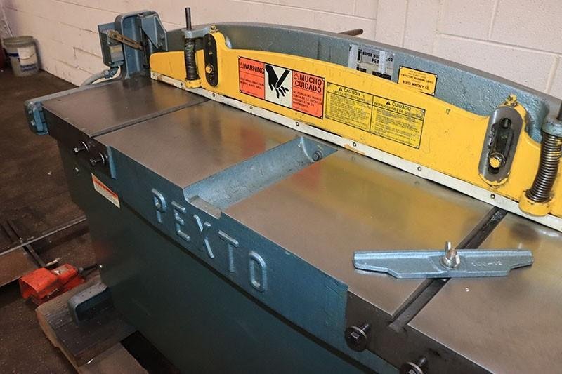 52" X 16 GA. PEXTO HYDRAULIC SQUARING SHEAR, MODEL PH-52
