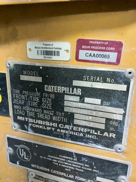 CATERPILLAR 1600 LBS ELECTRIC FORK LIFT   -  2EC25