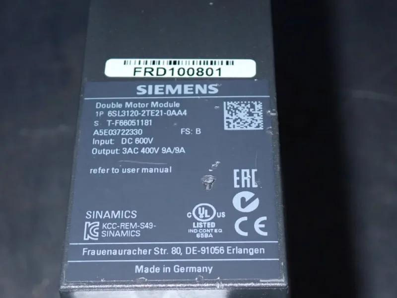 SIEMENS DOUBLE MOTOR MODULE   -  6SL3120-2TE21-0AA4