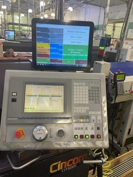 Citizen M20 CNC Swiss Lathe, 2003-Bar Feeder, High Pressure Coolant