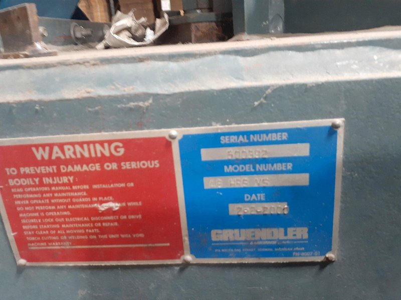 48" GRUENDLER MODEL 48 HRS VERTICAL PAPER SHREDDER: STOCK #14100