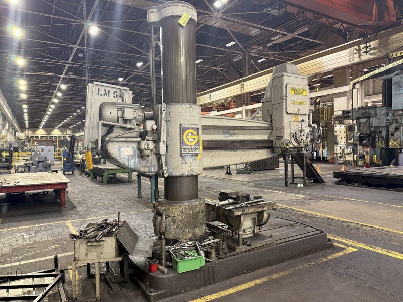 8&#039; ARM x 19&quot; GIDDINGS &amp; LEWIS MODEL #956-CHIPMASTER RADIAL ARM DRILL: STOCK #23553