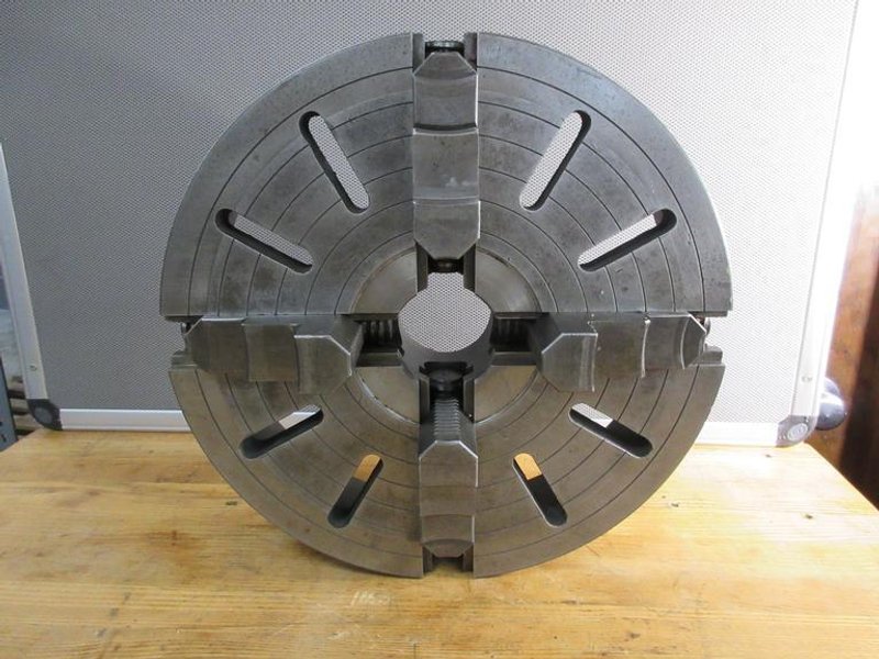 Kitagawa 16" Independent 4-Jaw Lathe Chuck, D1-6 Camlock Mounting, Hardened Step Jaws