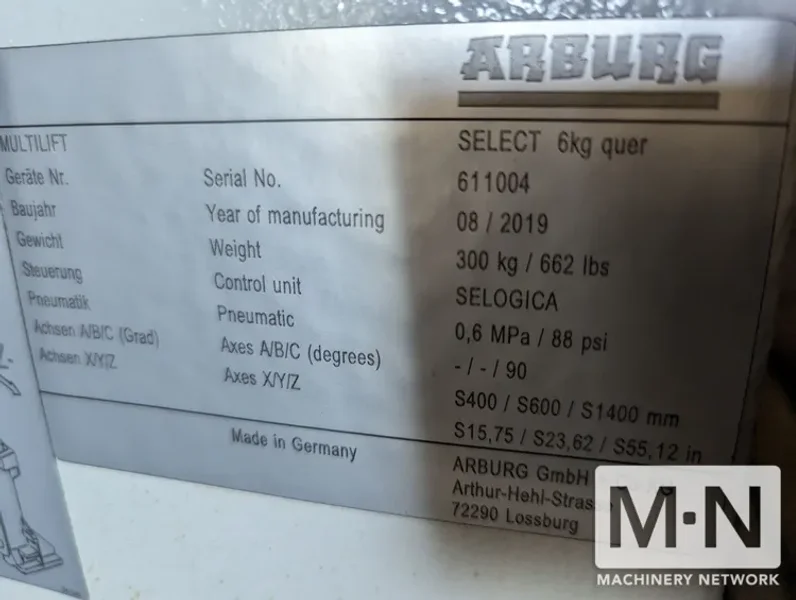 ARBURG MULTILIFT SELECT ROBOT MFG 2019 NEVER USED (3) available