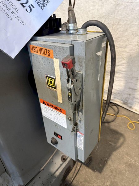 2 HP SHARP VERTICAL MILLING MACHINE W/ KURT VISE. STOCK # 0557025.