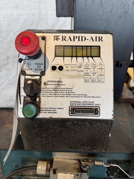 4,000 LB X 12&quot; RAPID-AIR RA4012 MOTORIZED UNCOILER. STOCK # 0884725