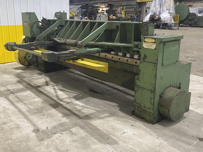 10' X 1/4" WYSONG MODEL #1025 MECHANICAL POWER SQUARING SHEAR: STOCK #20267