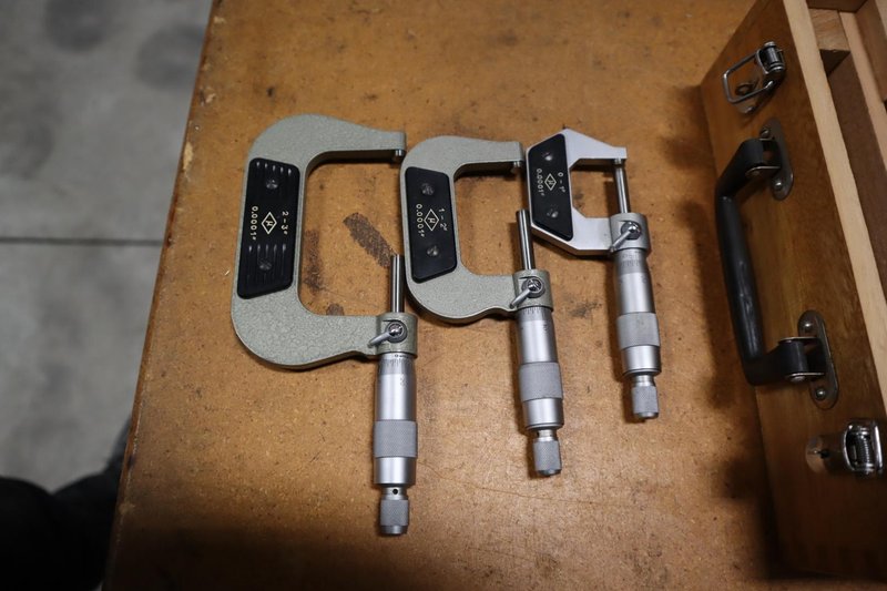 Micrometer Set (3) 0-3" In Wood Case- Auction Item