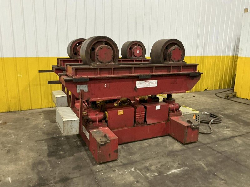 300 TON X 120" DIAMETER WELDWIRE MODEL #CAS-150 TRACK MOUNTED POWERED TANK TURNING ROLLS, 1 DRIVE &amp; 3 IDLERS: YOBRO #25736