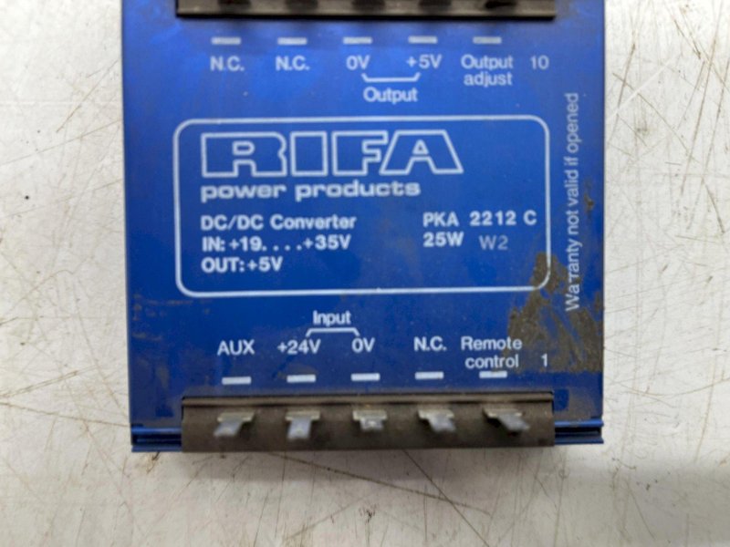 RIFA PKA 2212C DC CONVERTER IN: +19/+35 OUTPUT: +5V POWER SUPPLY STOCK #16314