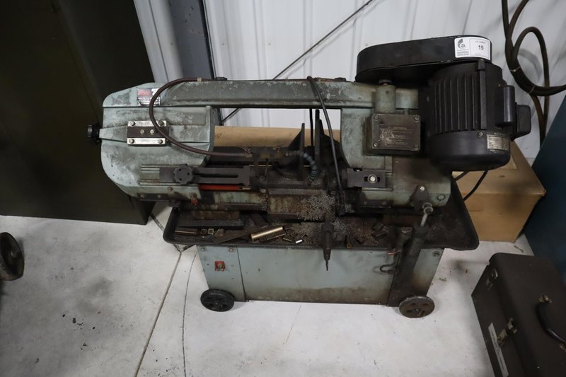 Enco 7" x 12" Horizontal Band Saw, 3/4" Blade, Portable on Wheels- Auction Item