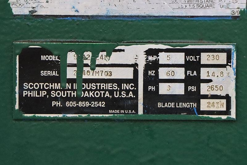 90 TON SCOTCHMAN HYDRAULIC IRONWORKER, MODEL: 9012-24M