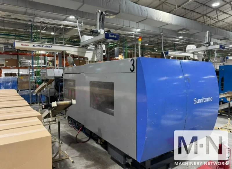500 TON 61 OZ  SUMITOMO MODEL SE450EV-A-C3000 ELECTRIC INJECTION MOLDING MACHINE MFG 2014/2013 (2) AVAILABLE