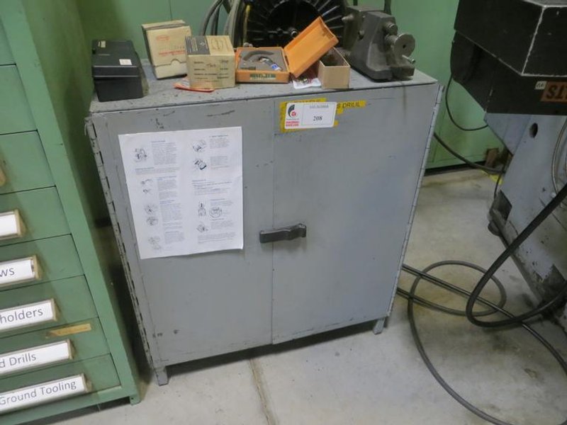 2 Door Metal Cabinet and Assorted Inspection Contents- Auction Item