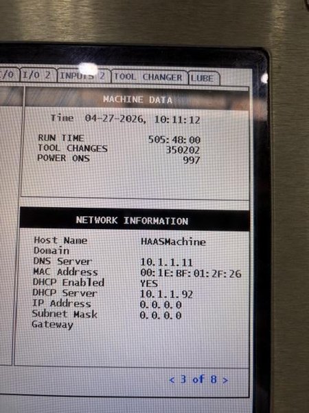 Haas VF-2YT VMC, 2015 – TSC, Chip Auger, 40 ATC