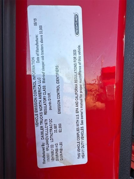 2020 Freightliner Cascadia 1FUJHHDVXLLLC1679