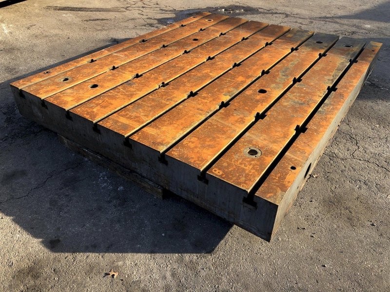2 - 96&quot; X 120&quot; X 12&quot; T-SLOTTED LAYOUT FLOOR PLATE: STOCK 3619