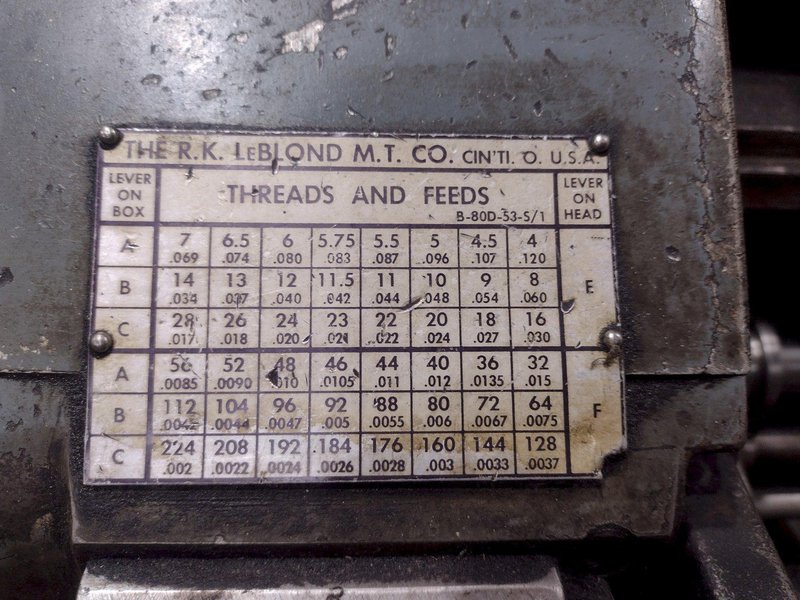 15&quot; x 78&quot; LEBLOND REGAL MODEL #4C ENGINE LATHE, 1.5&quot; HOLE: STOCK #19635