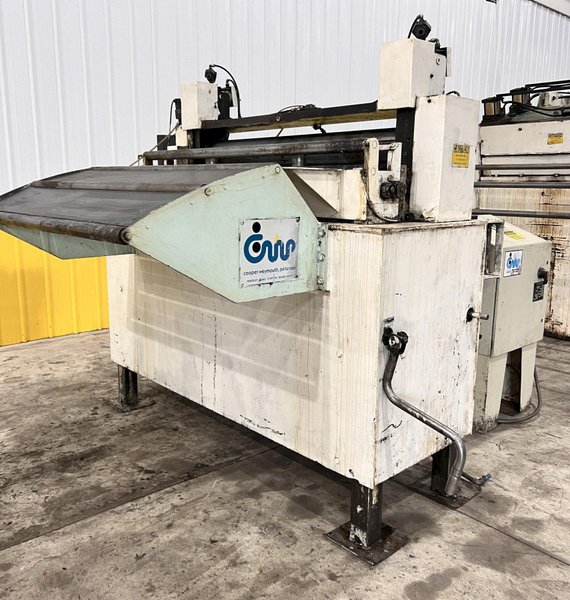 20,000 LBS X 54&quot; X .125&quot; CWP COIL SERVO FEED LINE, REEL, STRAIGHTENER, FEEDER, THREADING TABLE: STOCK #21083