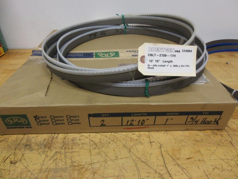 Bandsaw Blades 12' 10" 1"W 3/4 TPI .035" (2) &amp; Arntz .035 4/6 TPI 1" W (Unknown Length)  - NEW- Auction Item