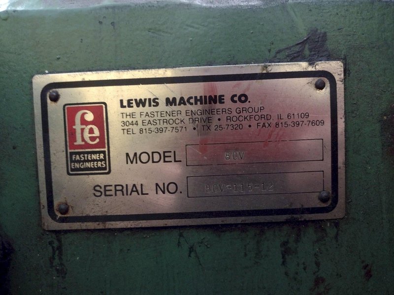 3/8&quot; LEWIS MODEL #8CV WIRE STRAIGHTEN &amp; CUT MACHINE: STOCK  16185