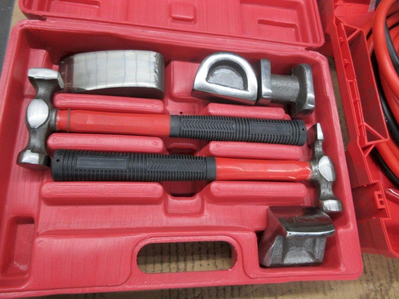 Uline Jumper Cable Set and ABN 7pc Auto Body Repair Kit in Carry Cases- Auction Item
