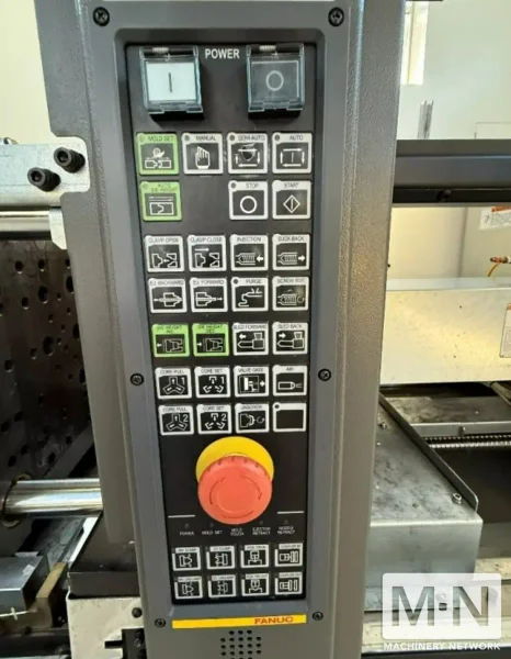 55 TON 1.9 OZ MILACRON MODEL ALPHA S50iA ROBOSHOT INJECTION MOLDING MACHINE MFG 2015