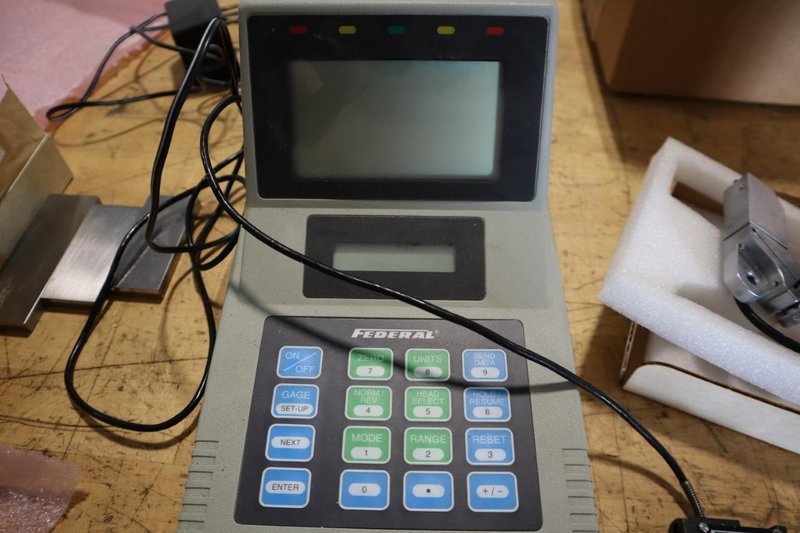 Federal 832 Electronic Gage Amplifier, Federal EHE-2048 Electronic Gage HEad, Assorted Gage Blocks- Auction Item