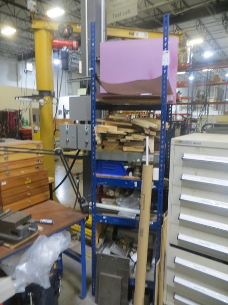 Shelving Unit w 5 Shelves &amp; Contents- Auction Item