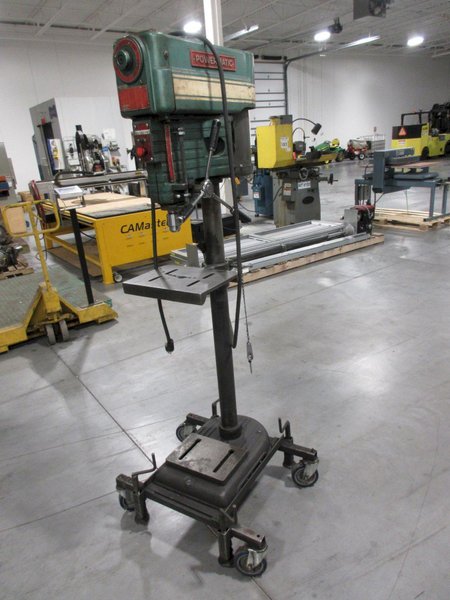 Powermatic Model 1150 15" Drill Press on Portable Rolling Stand, Wired Through Emerson VFD 120V Single Phase- Auction Item