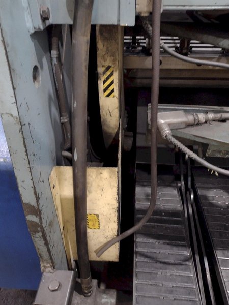 13&#039; x 1/4&quot; AMADA MODEL #M-4065 MECHANICAL POWER SQUARING SHEAR, FRONT GUAGING, CONVEYOR &amp; STACKER: STOCK #19272